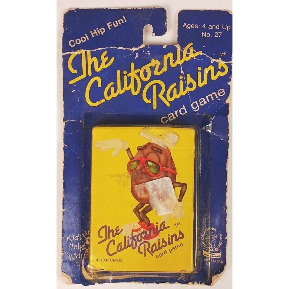 California Raisins 1987 Card Game CALRAB Contents New Packaging Damaged